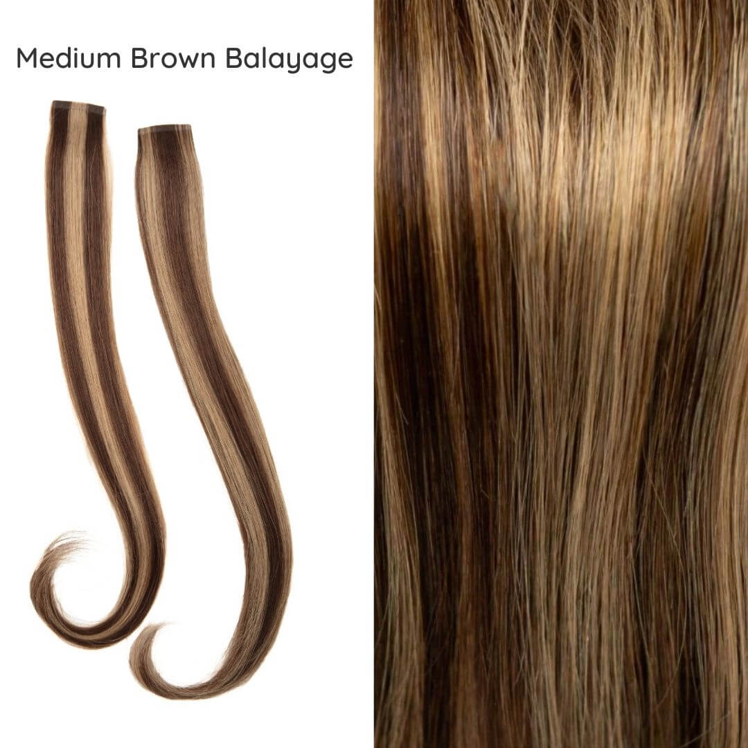 face framing layers medium brown balyage