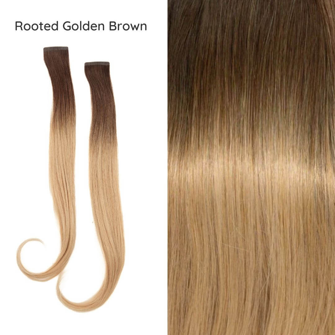 face framing layers rooted golden brown