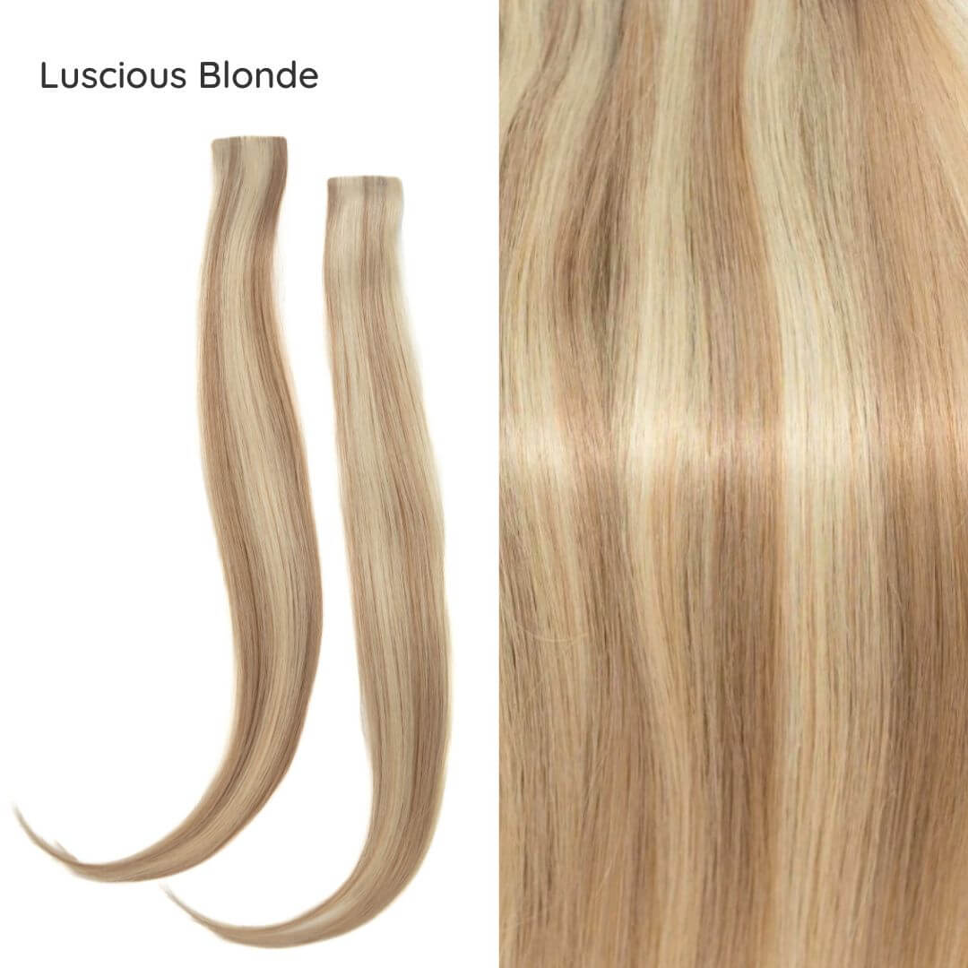 face-framing layers luscious blonde