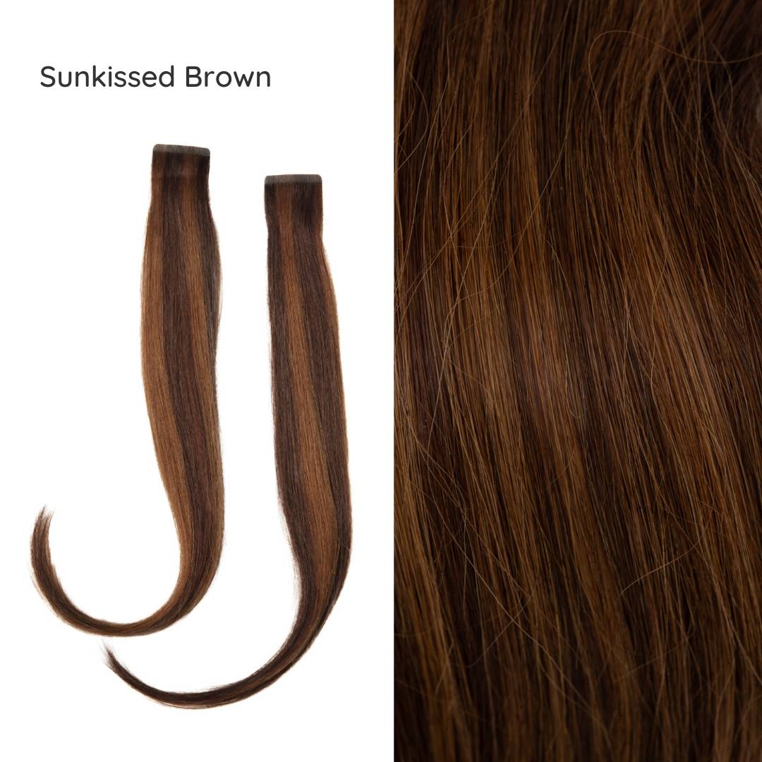 face framing layers sunkissed brown