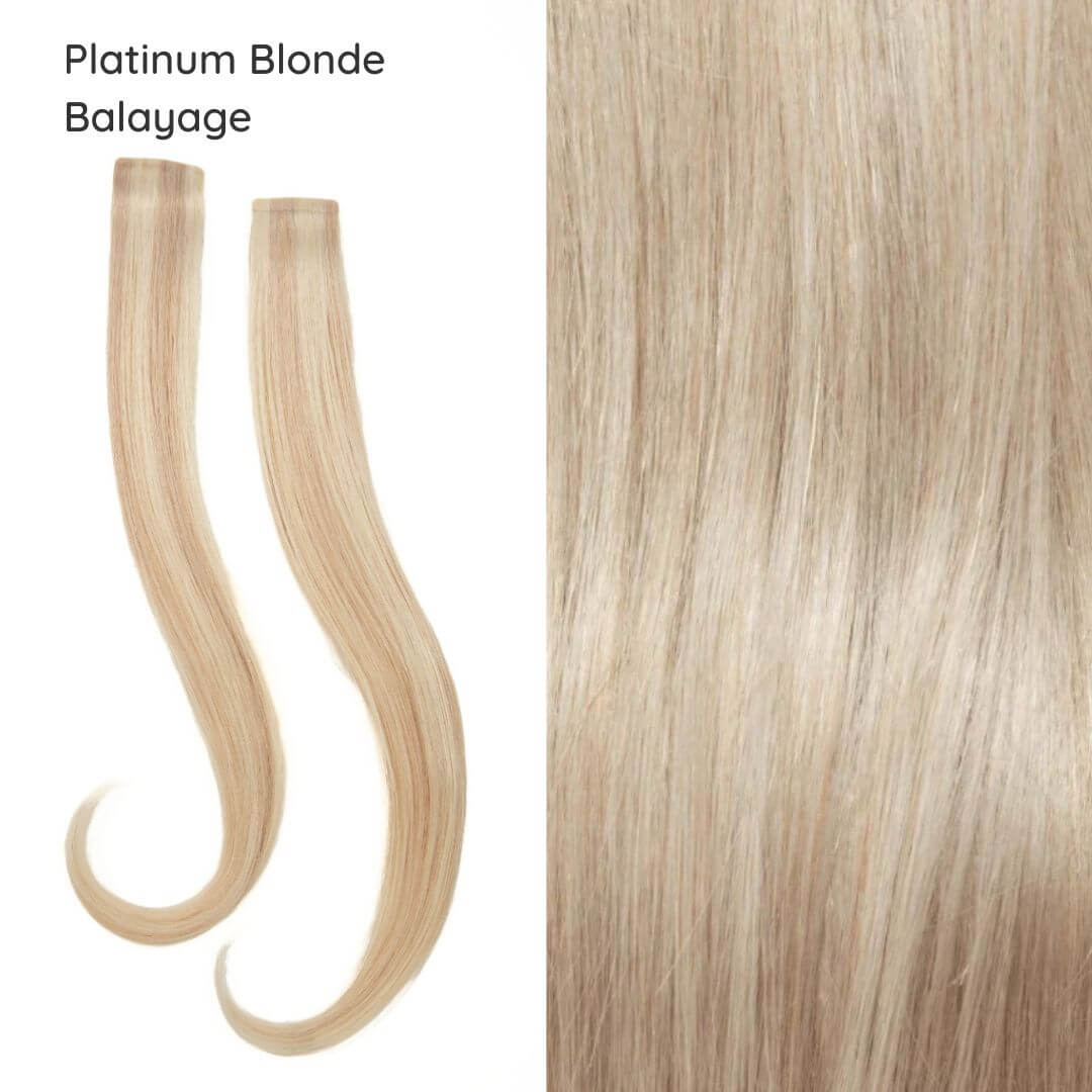 face-framing layers platinum blonde balayage
