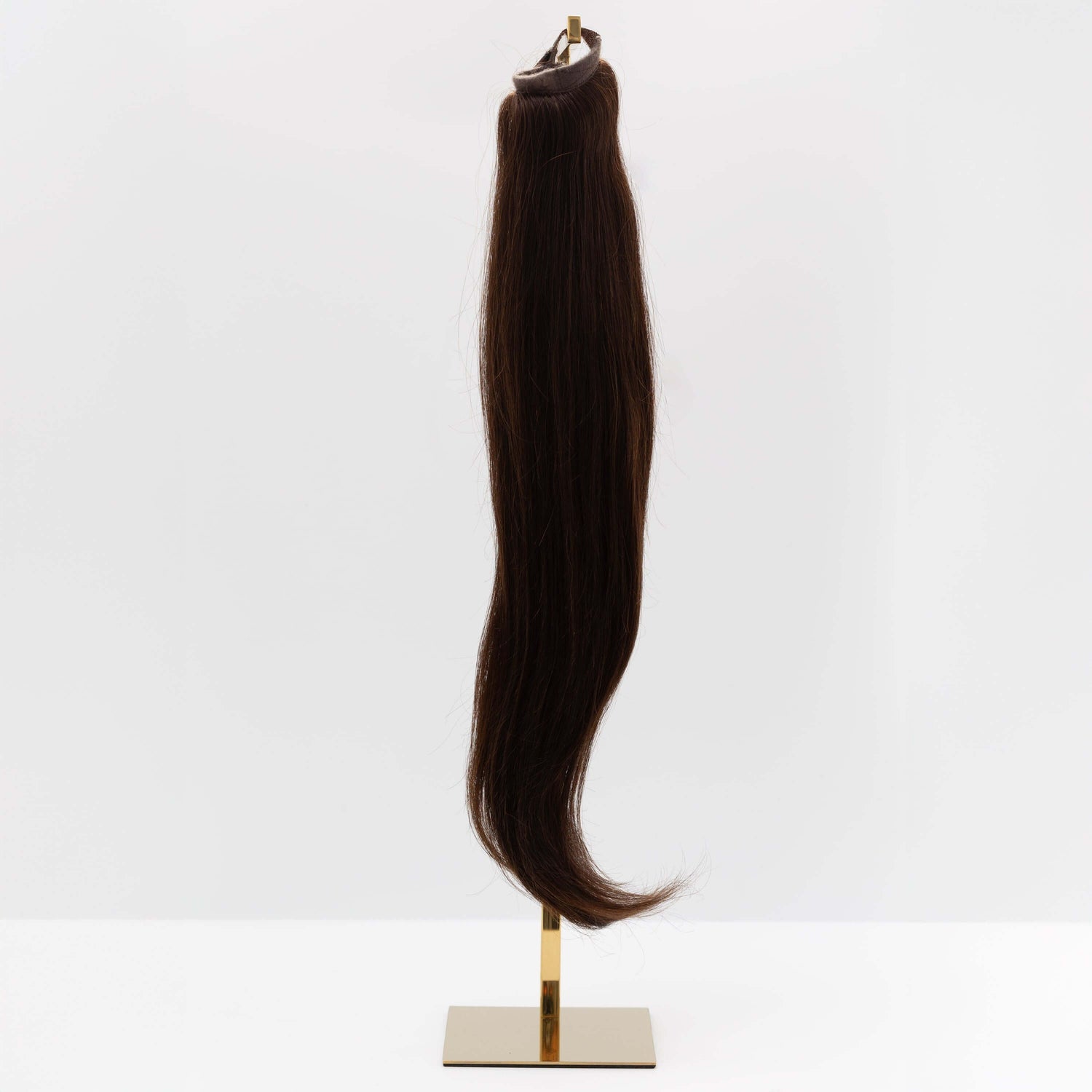 Clip-In Human Hair Ponytail Extension - Dark Brown