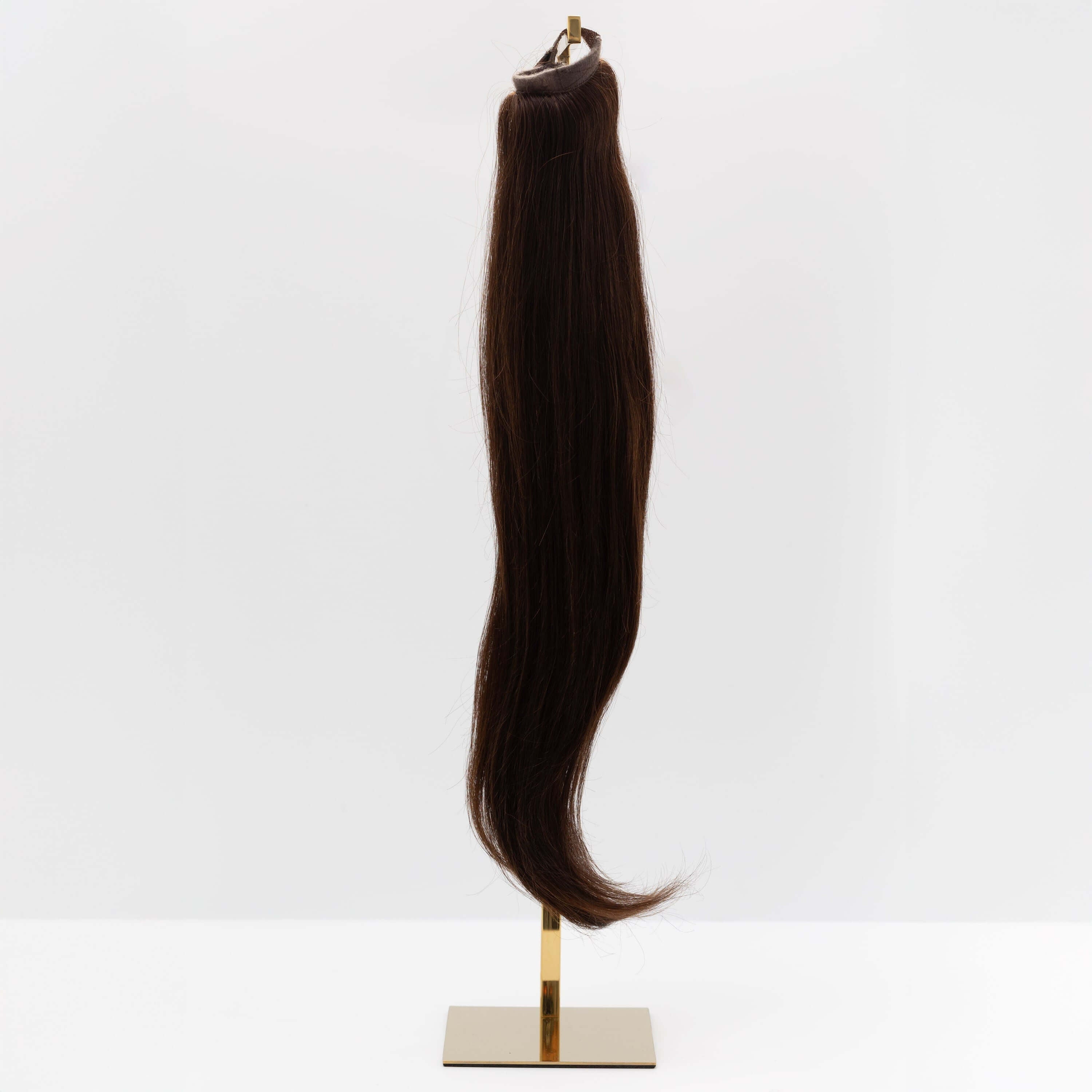 Clip-In Human Hair Ponytail Extension - Dark Brown