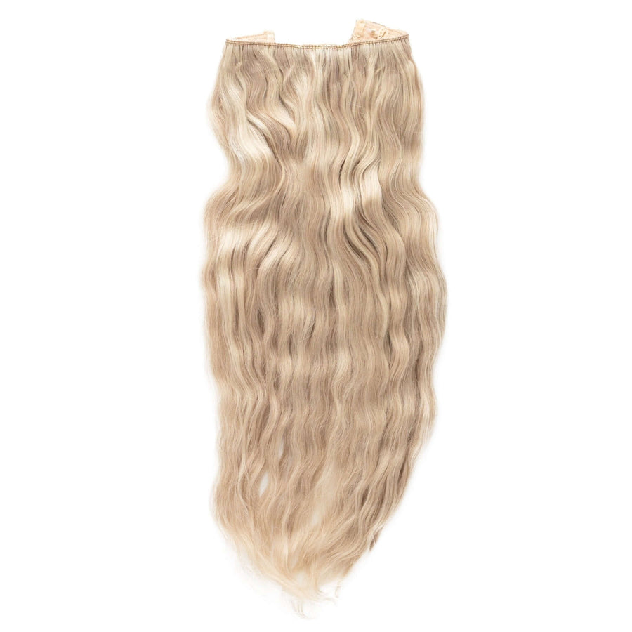 Beach Wave Remy Human Hair Invisible Wire Extension - Platinum Blonde Balayage