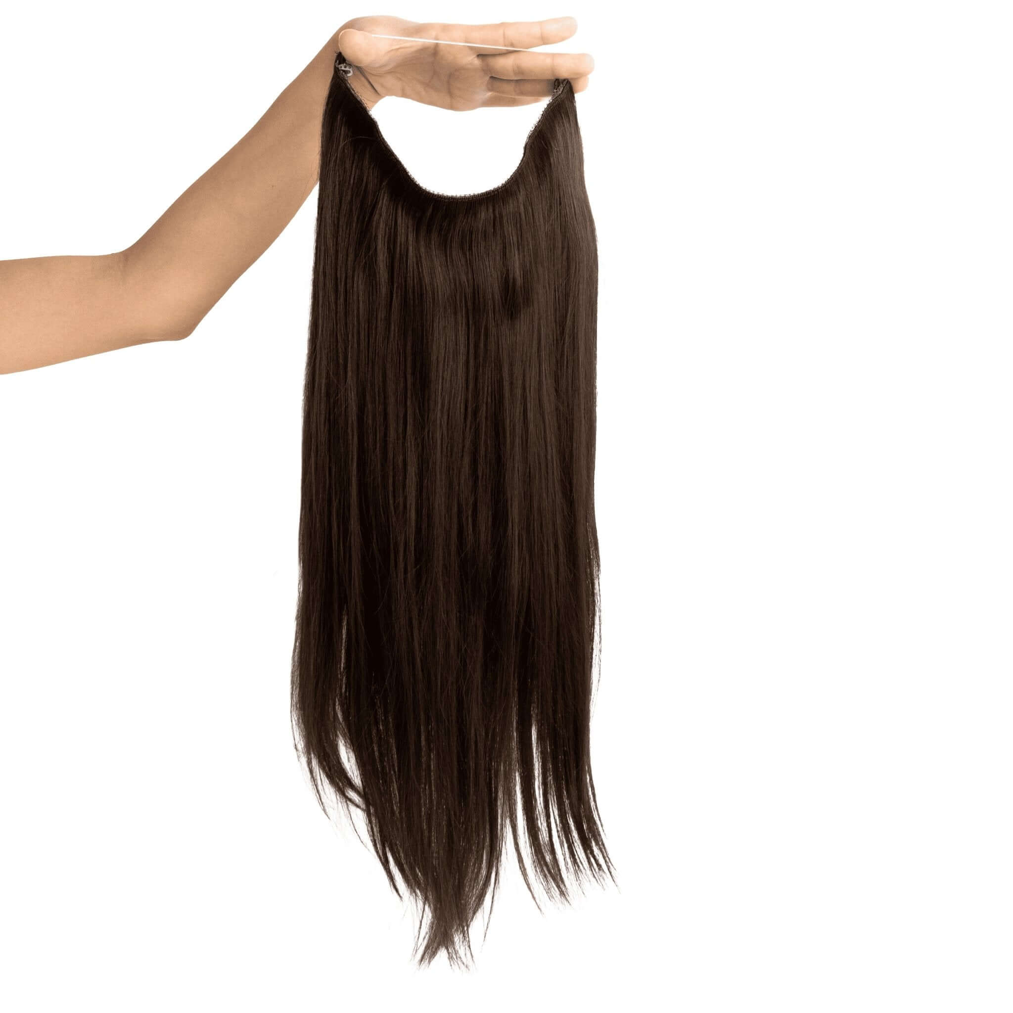 Remy Human Hair Invisible Wire Extension - Cool Brown