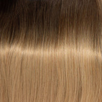 Remy Human Hair Invisible Wire Extension - Rooted Golden Brown hair colour