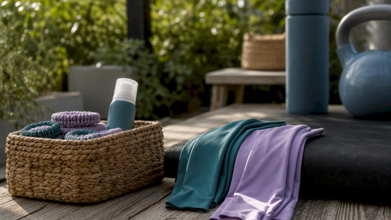 Gym accessories protecting hair extensions