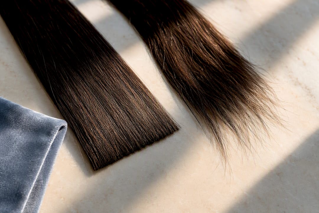 Blunt and tapered hair ends compared