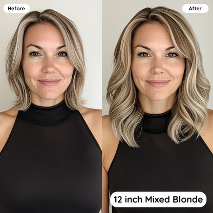 Remy Human Hair Invisible Wire Extension - Mixed Blonde