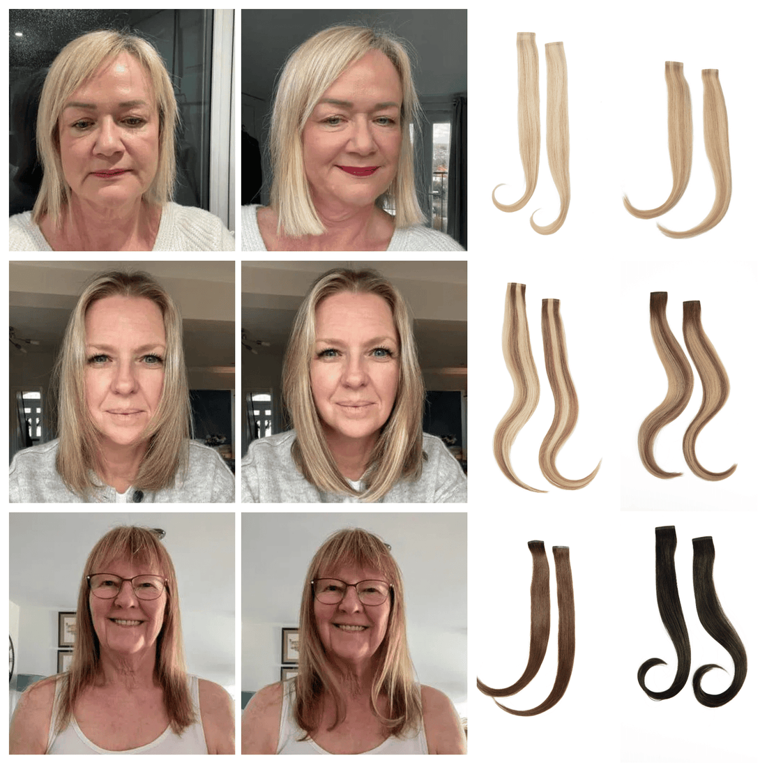 A collage showing a woman&