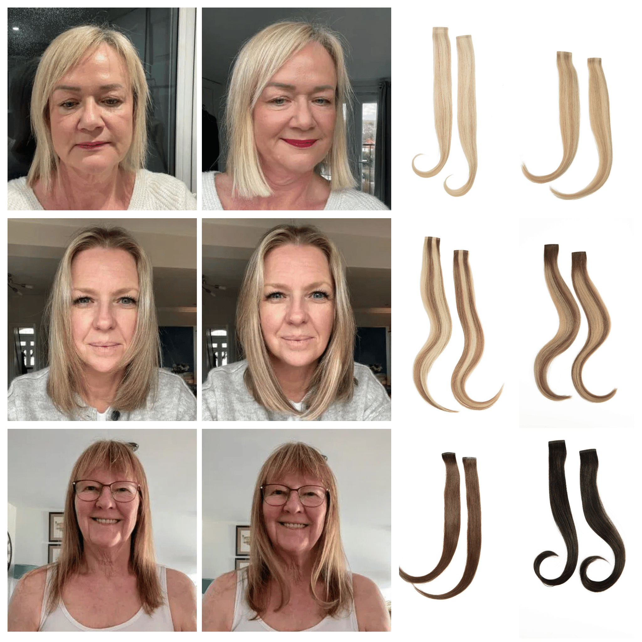 A collage showing a woman&