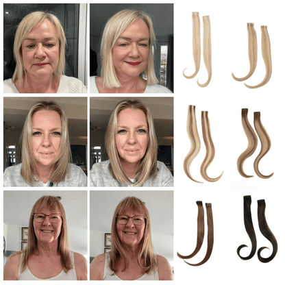 A collage showing a woman&