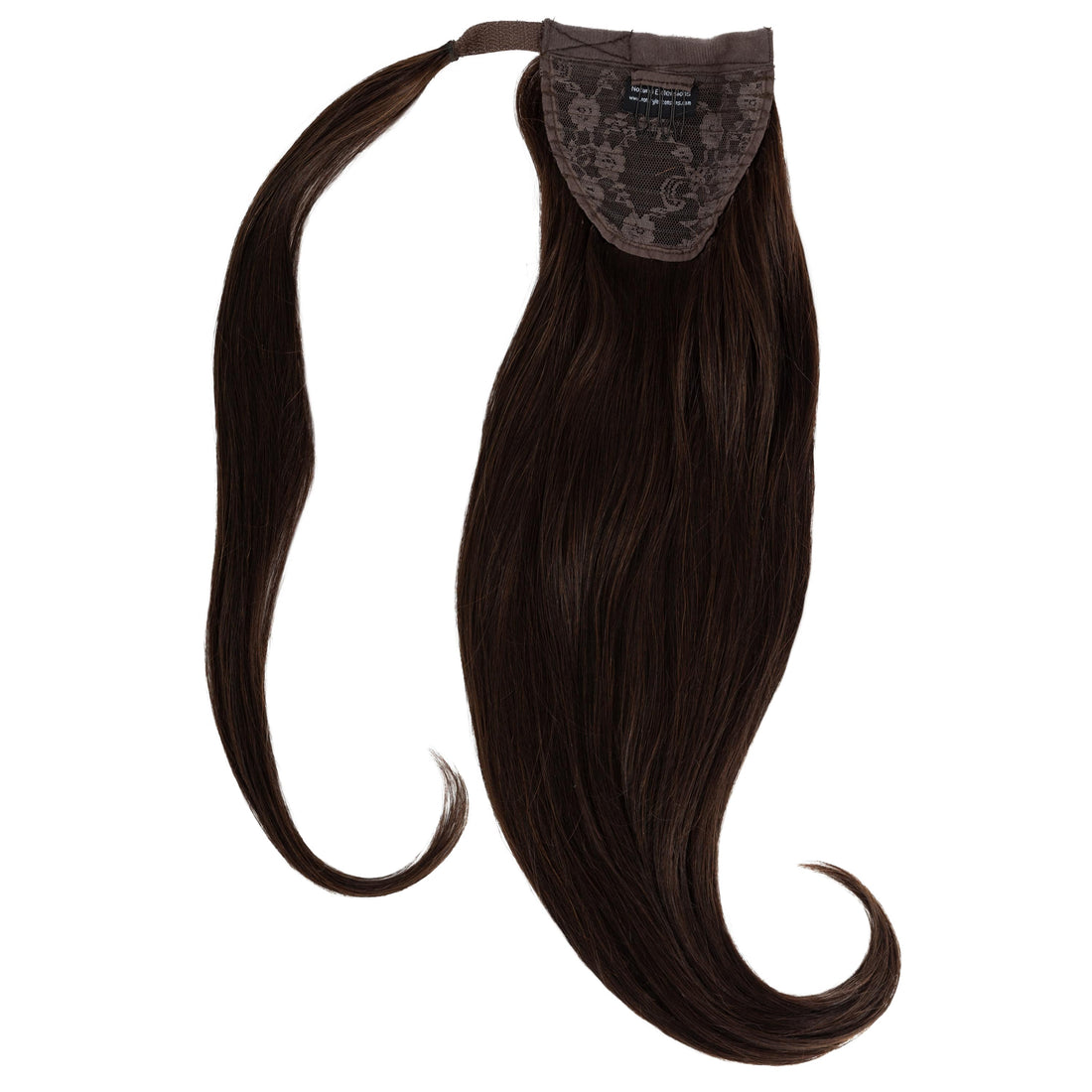 Clip-In Human Hair Ponytail Extension - Dark Brown