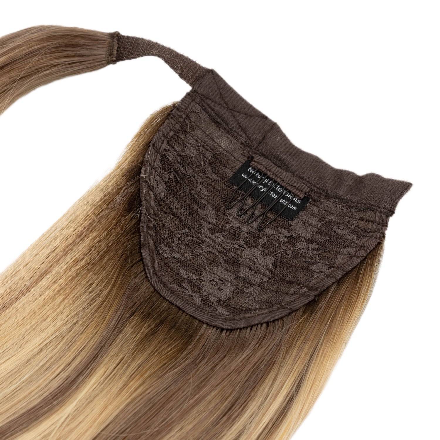 Clip-In Human Hair Ponytail Extension - Hot Toffee