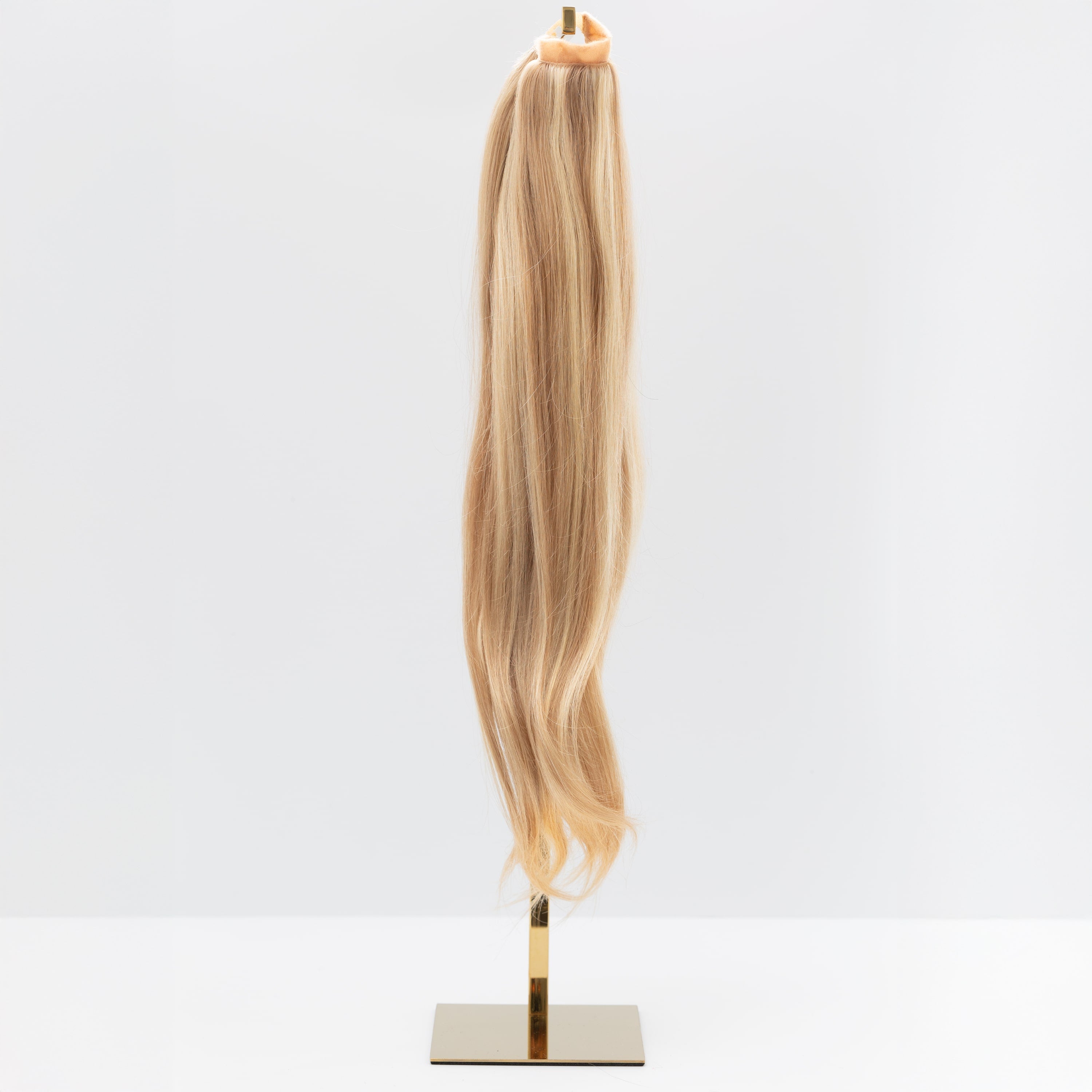 Clip-In Human Hair Ponytail Extension - Luscious Blonde