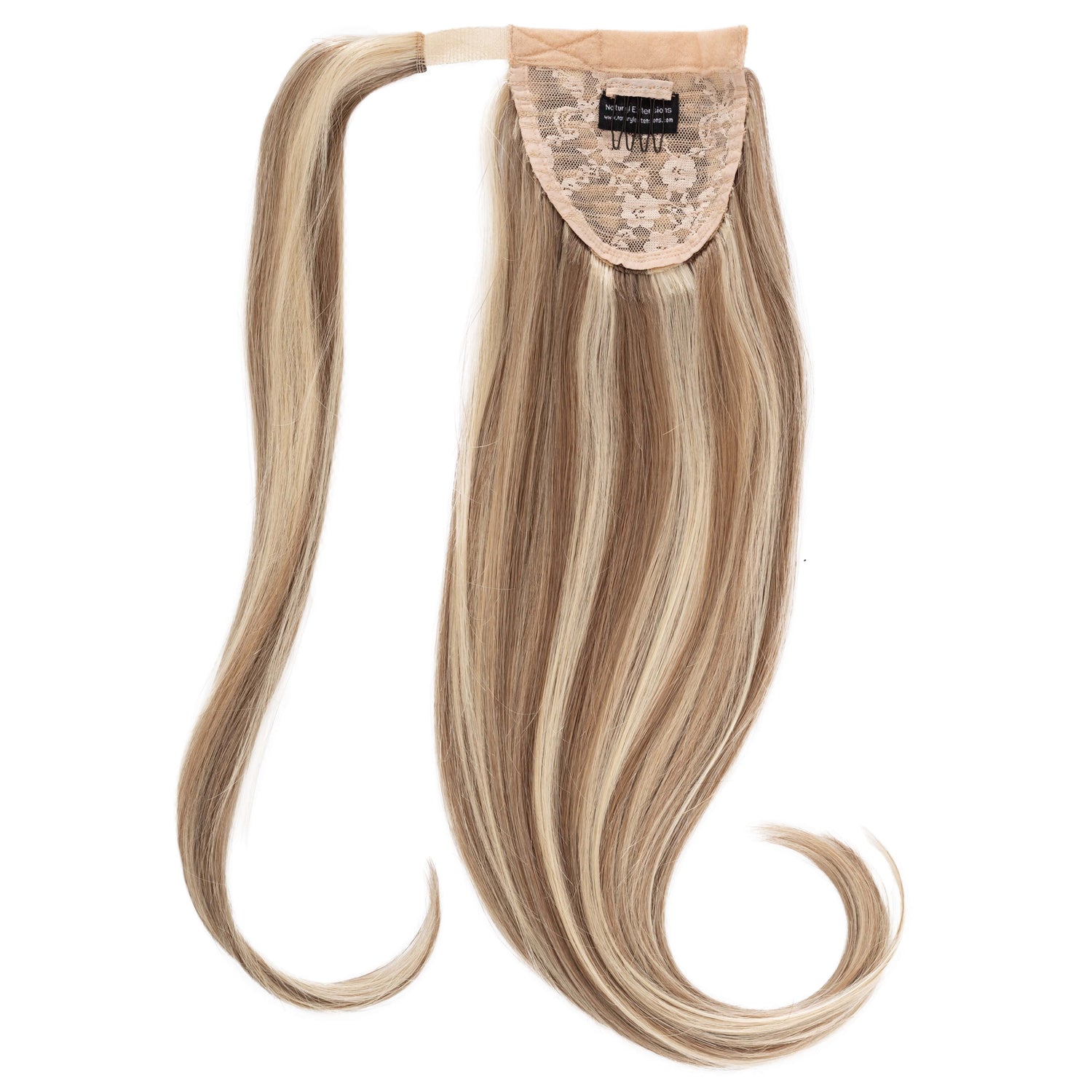 Clip-In Human Hair Ponytail Extension - Mixed Blonde