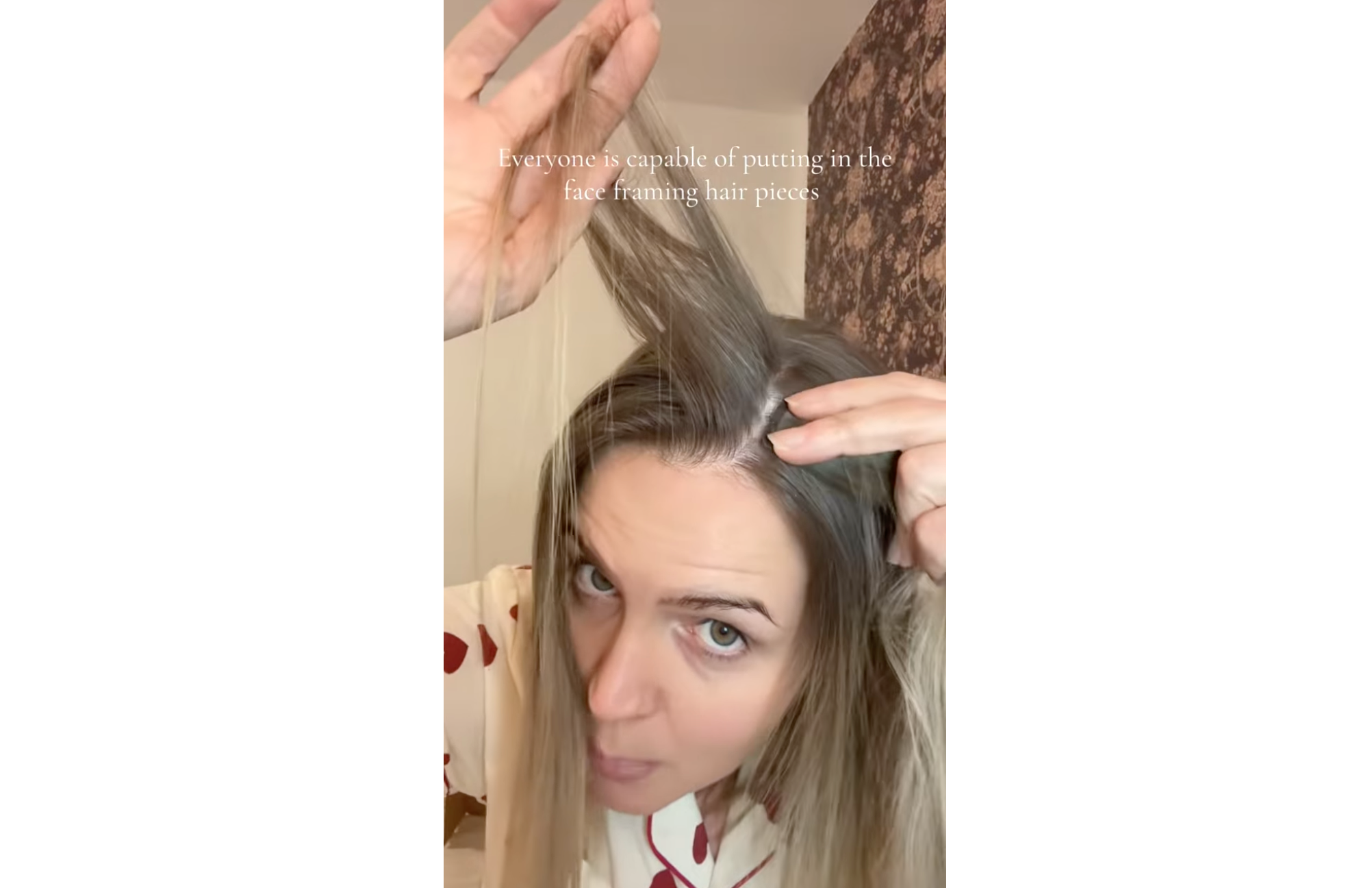 Load video: How to put on the face framing extensions