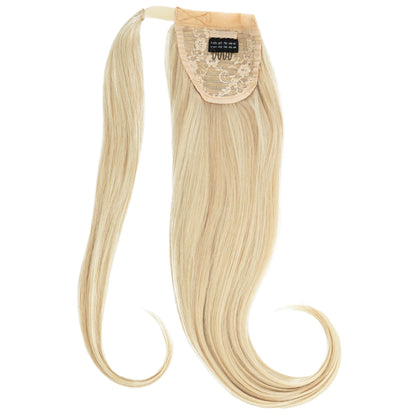 Clip-In Human Hair Ponytail Extension - Silver Blonde