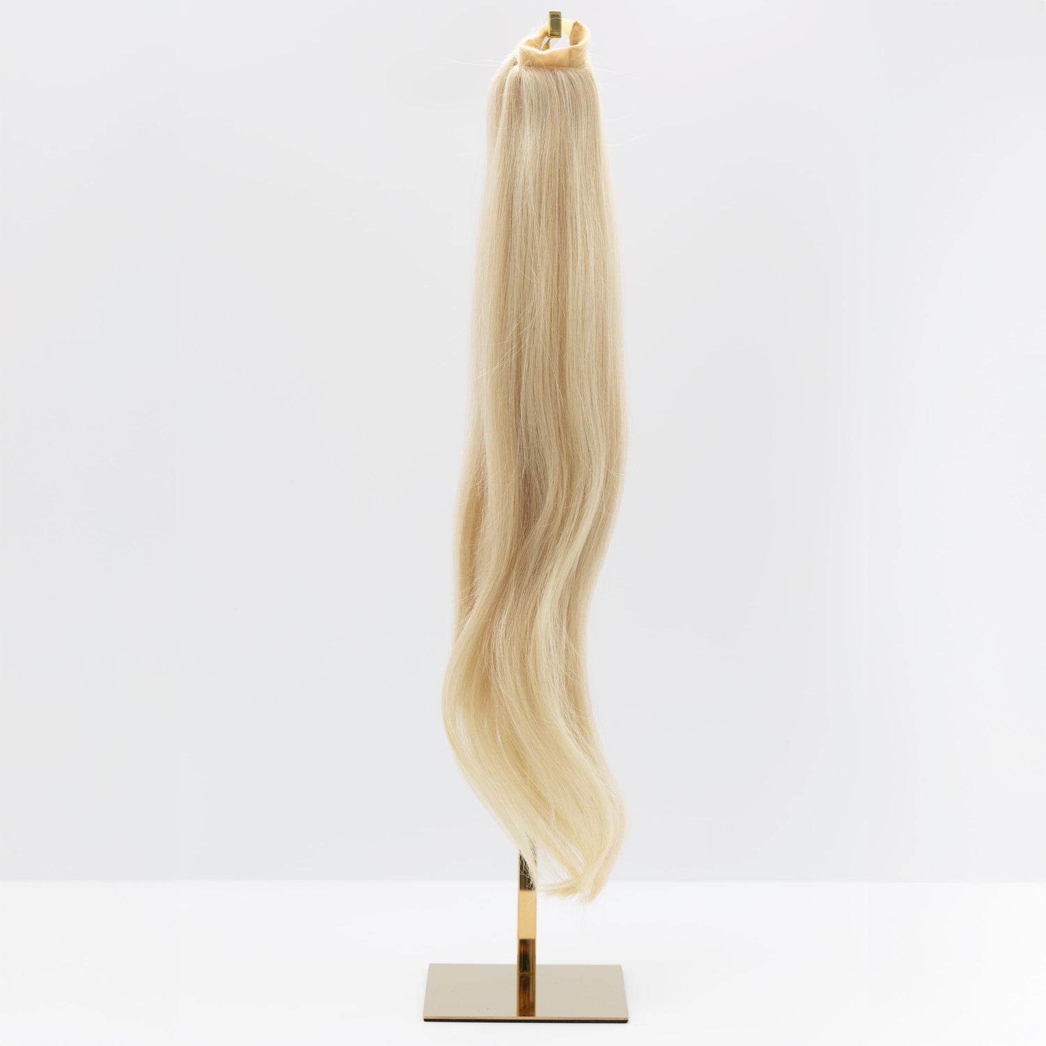 Clip-In Human Hair Ponytail Extension - Silver Blonde