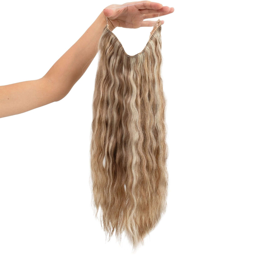 Beach Wave Remy Human Hair Invisible Wire Extension - Mixed Blonde