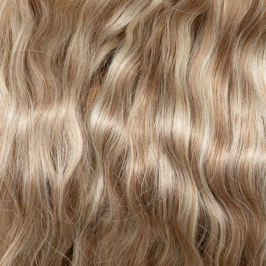 Beach Wave Remy Human Hair Invisible Wire Extension - Mixed Blonde