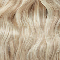 Beach Wave Remy Human Hair Invisible Wire Extension - Silver Blonde hair colour