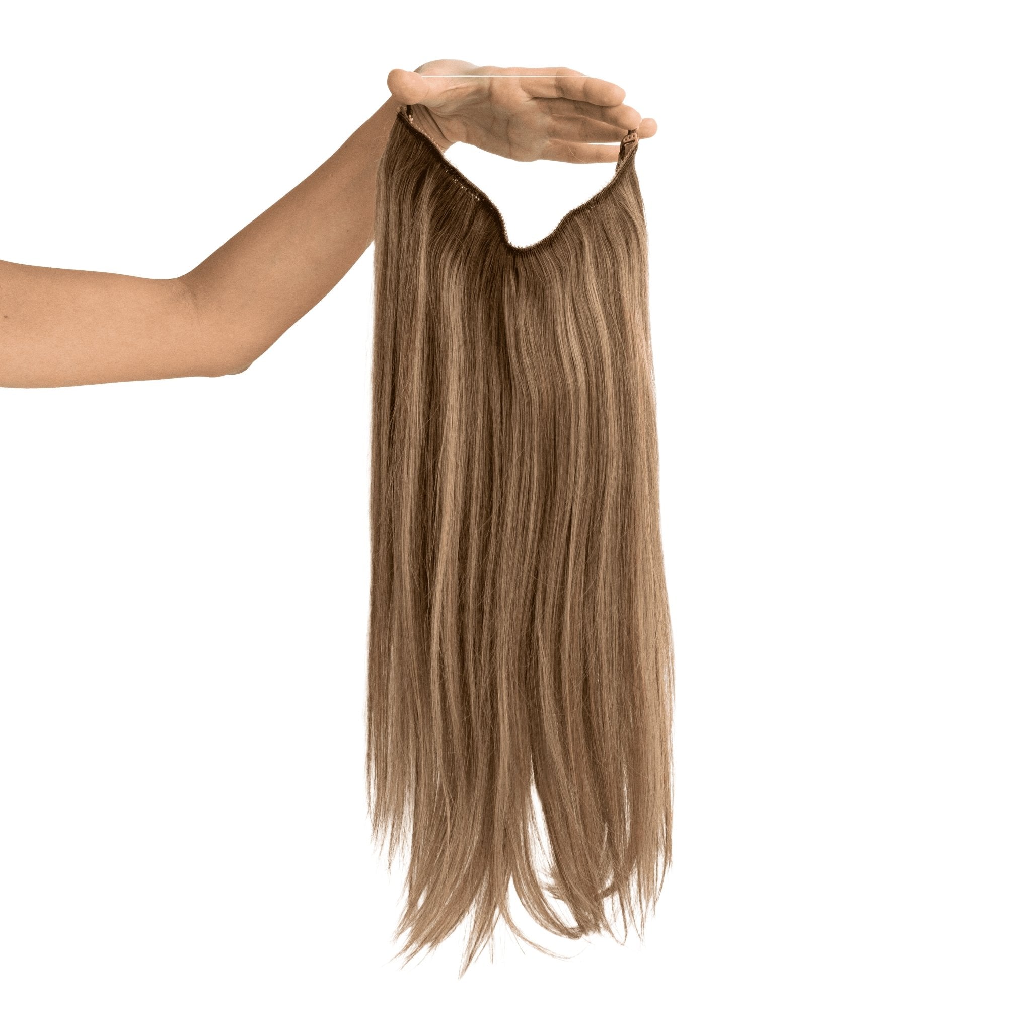 Invisible Wire Human Hair Extension - Brown Soft Blended Naturyl Extensions