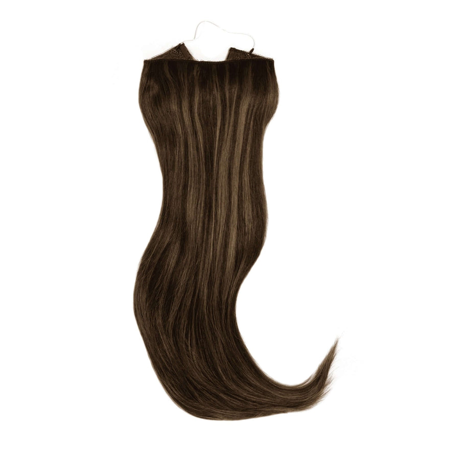 Remy Human Hair Invisible Wire Extension - Dark Caramel Balayage