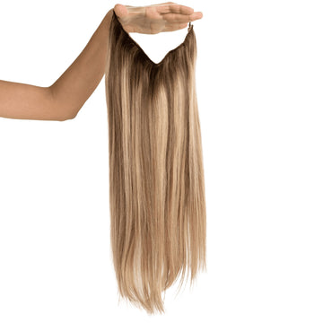 Invisible Wire Human Hair Extension - Hot Toffee Naturyl Extensions