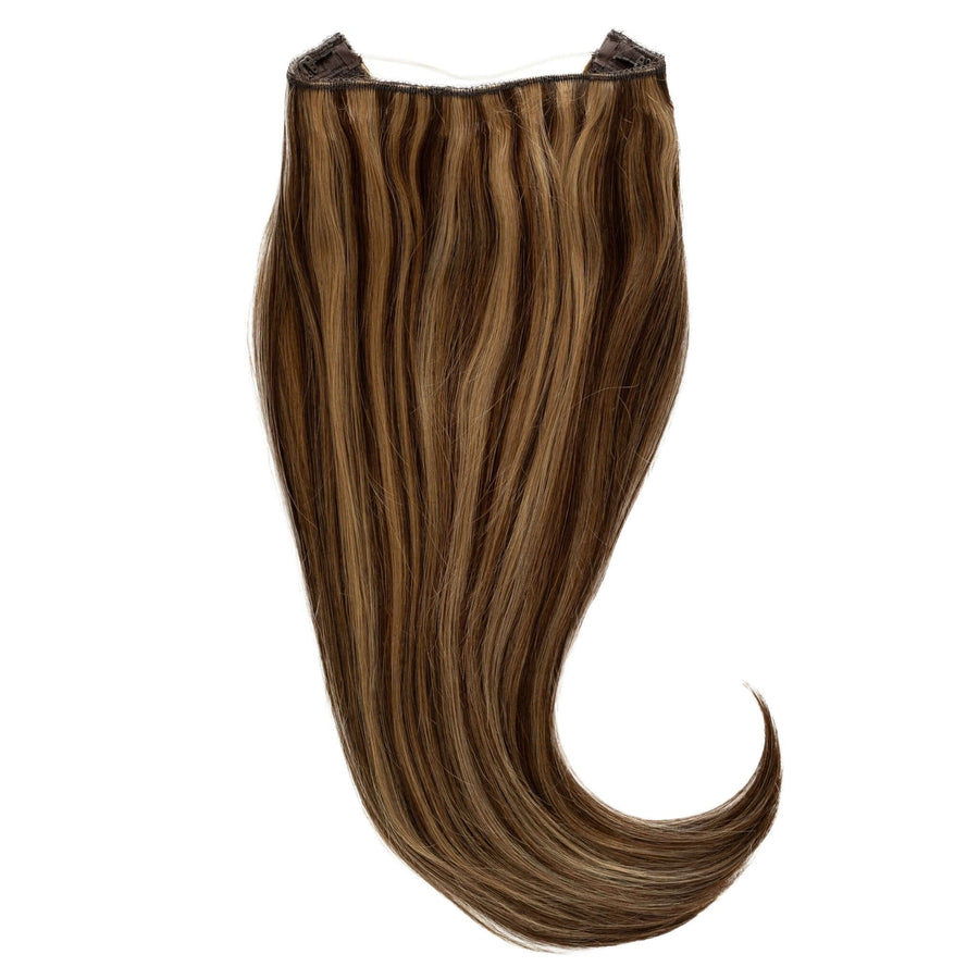 Remy Human Hair Invisible Wire Extension - Medium Brown Balayage