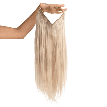 Invisible Wire Human Hair Extension - Platinum Blonde Balayage Naturyl Extensions