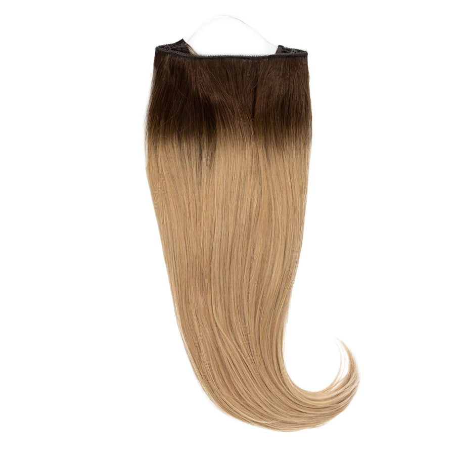 Remy Human Hair Invisible Wire Extension - Rooted Golden Brown