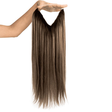 Invisible Wire Human Hair Extension - Sandy Chocolate Naturyl Extensions